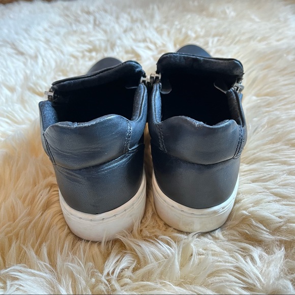 Vince Camuto Leather Zipper Sneakers - Picture 6 of 6